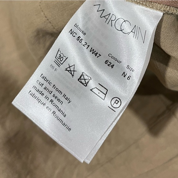 MARCCAIN – Blouse cache-cœur tan – Taille N6/12 - Picture 3 of 12